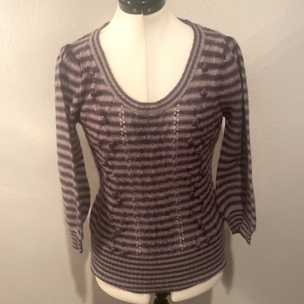 H&M Popcorn Gray Striped Sweater